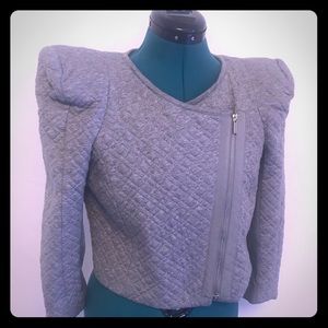 Gray BCBG cropped jacket